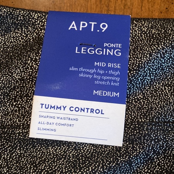 🌸NWT APT 9 Womens Ponte Tummy Control Legging - size Medium - Picture 3 of 10